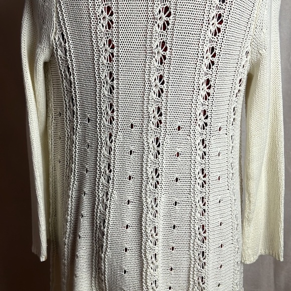 Anthropologie Angel of The North Off White Cardigan size Small Long - Picture 4 of 9